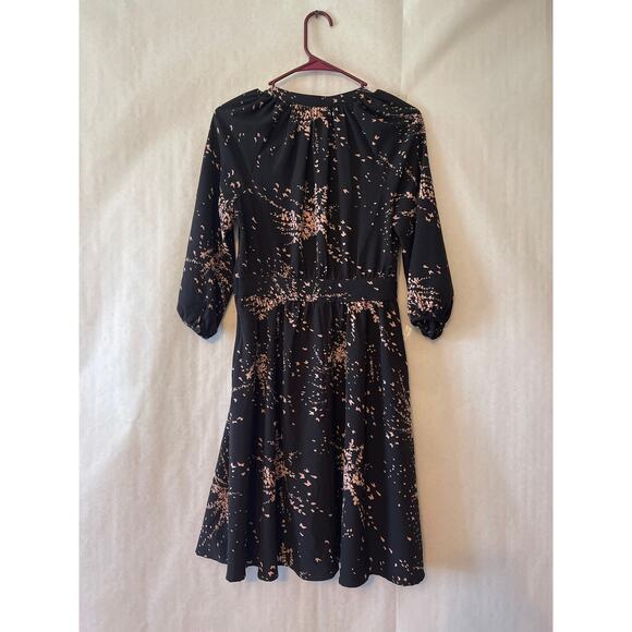 ModCloth Black Beige Bohemian Style Dress Women's Size Small - Picture 2 of 8